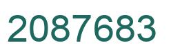 Número 2087683 imagen verde