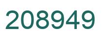 Number 208949 green image