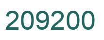 Number 209200 green image