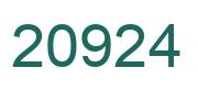 Number 20924 green image