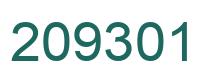 Number 209301 green image