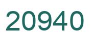 Number 20940 green image