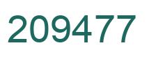 Number 209477 green image