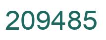 Number 209485 green image