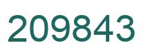 Number 209843 green image