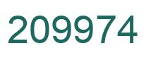 Number 209974 green image