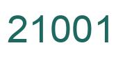 Número 21001 imagen verde