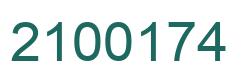 Número 2100174 imagen verde