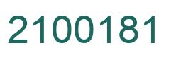 Número 2100181 imagen verde