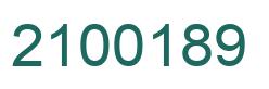 Number 2100189 green image