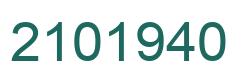 Number 2101940 green image