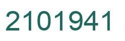 Number 2101941 green image