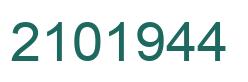 Number 2101944 green image