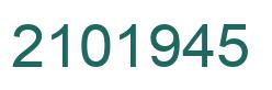 Number 2101945 green image