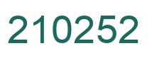 Number 210252 green image