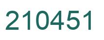 Number 210451 green image