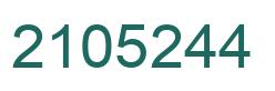 Number 2105244 green image
