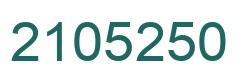 Number 2105250 green image