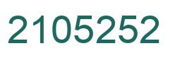 Number 2105252 green image