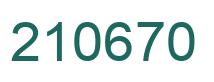 Number 210670 green image