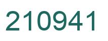 Number 210941 green image