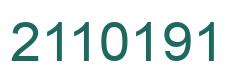 Number 2110191 green image