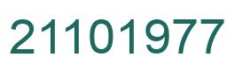 Number 21101977 green image