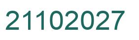 Number 21102027 green image
