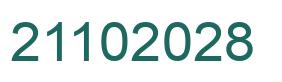 Number 21102028 green image