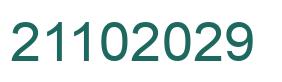 Number 21102029 green image