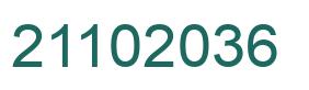 Number 21102036 green image