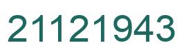 Número 21121943 imagen verde