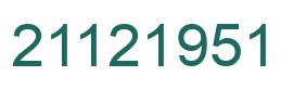 Number 21121951 green image