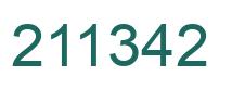 Number 211342 green image