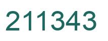 Number 211343 green image