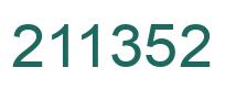 Number 211352 green image