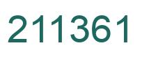 Number 211361 green image