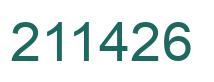 Number 211426 green image