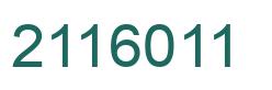 Number 2116011 green image