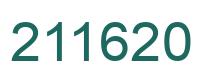 Number 211620 green image