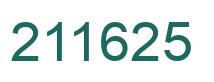 Number 211625 green image