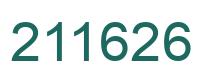 Number 211626 green image