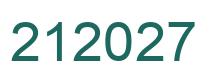Number 212027 green image