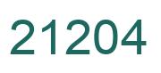 Number 21204 green image