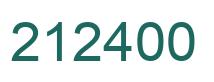 Number 212400 green image