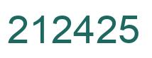 Número 212425 imagen verde