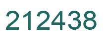 Number 212438 green image