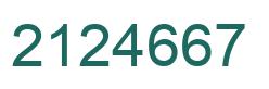 Number 2124667 green image
