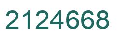 Number 2124668 green image