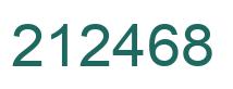 Number 212468 green image